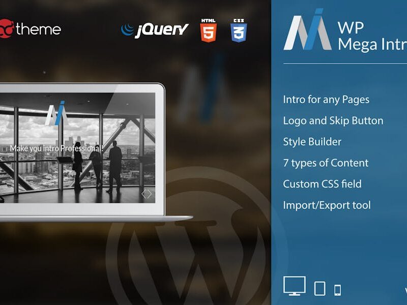 WP Mega Intro - Amazing Intro Pages for WP