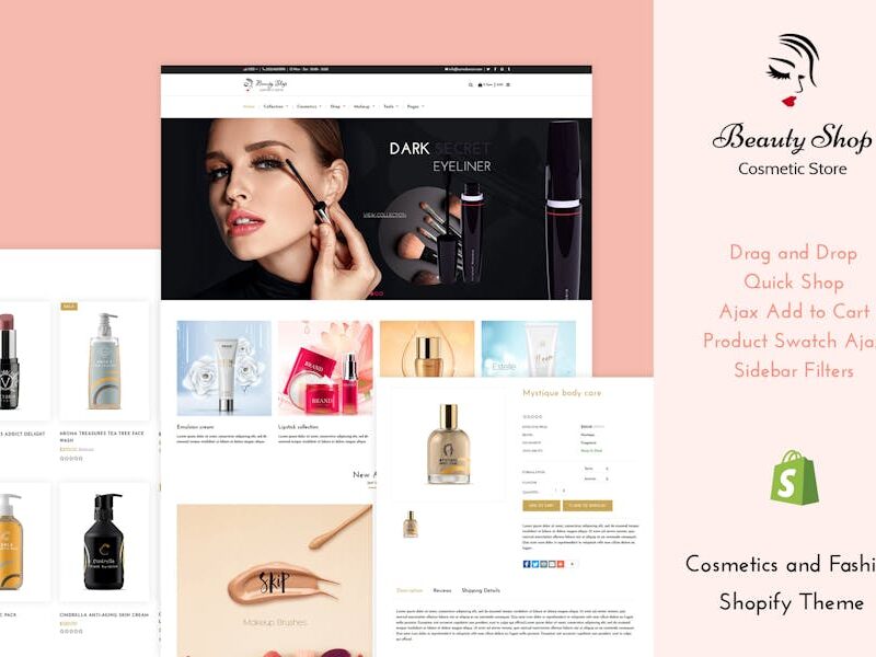 Beauty Store - Cosmetics , Fashion Shopify Theme