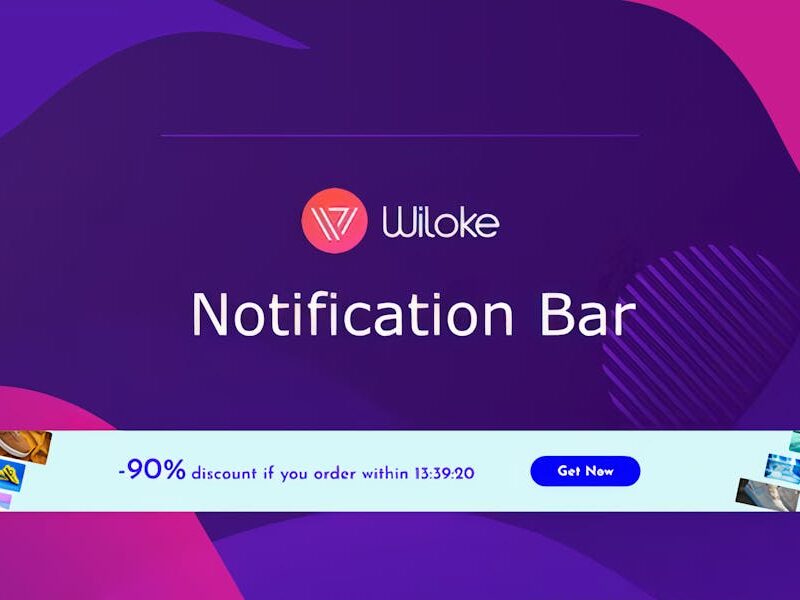 Wiloke Notification Bar