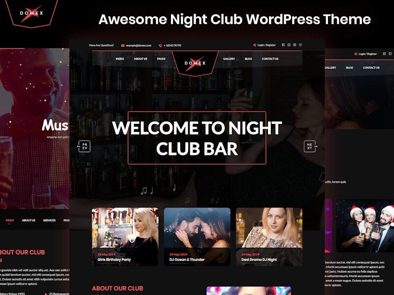 Domex - Night Club WordPress Theme
