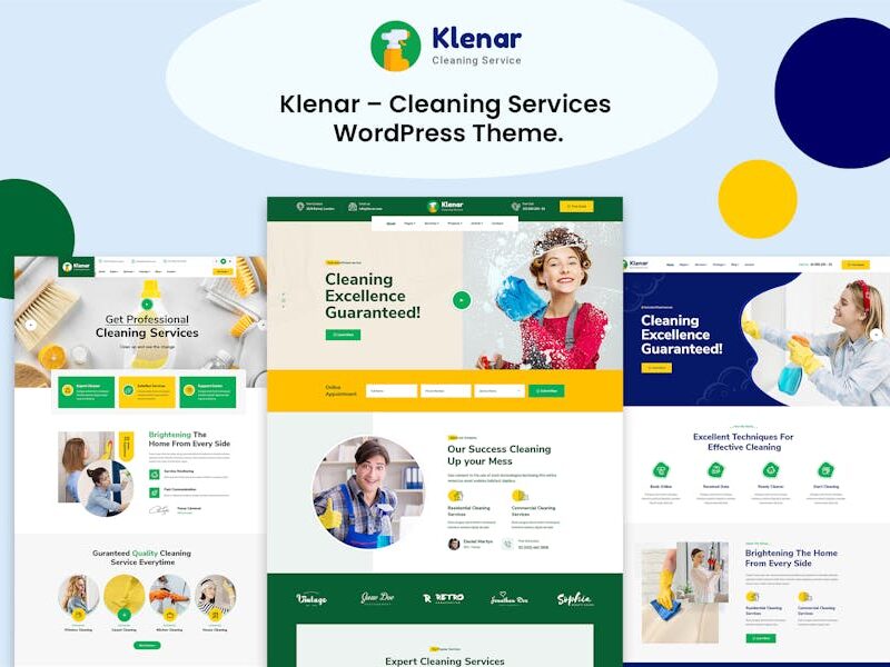 Klenar – Cleaning Services WordPress Theme + RTL