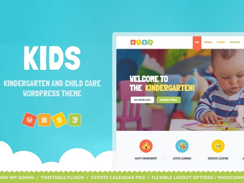 Kids - Day Care & Kindergarten WordPress Theme