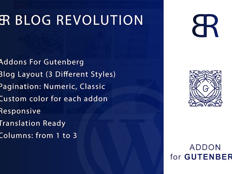 Blog Revolution for Gutenberg WordPress Plugin