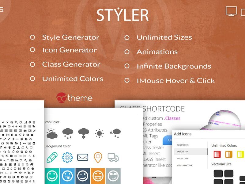 Styler - Icons, Fonts and CSS Generator for WP