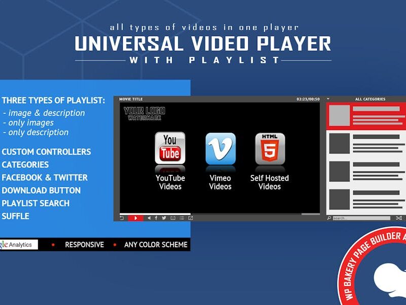 Universal Video Player for WPBakery Page Builder
