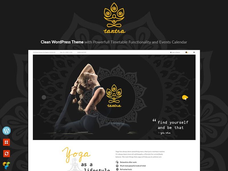 Tantra - A Yoga Studio and Fitness Club WP Theme