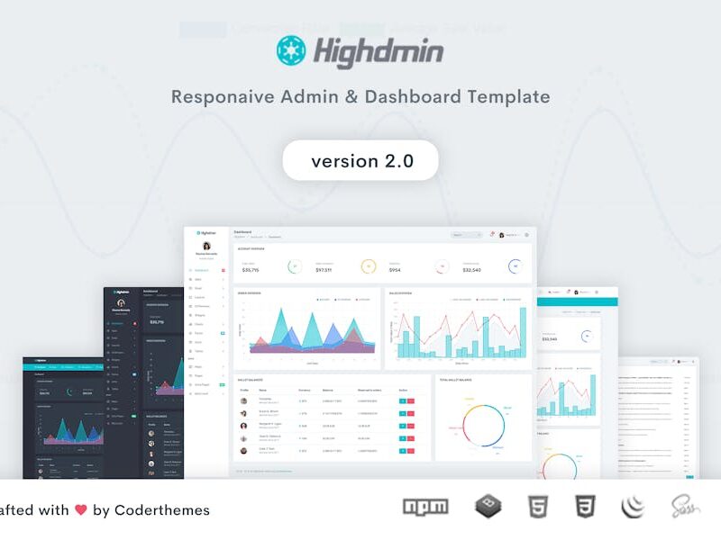 Highdmin - Responsive Bootstrap 4 Admin Dashboard
