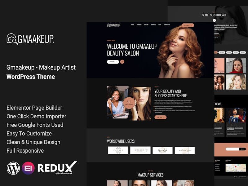Gmaakeup - Makeup Artist WordPress Theme