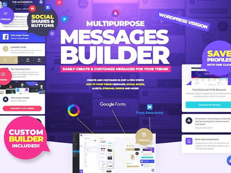 Multipurpose Messages and Social Share Builder