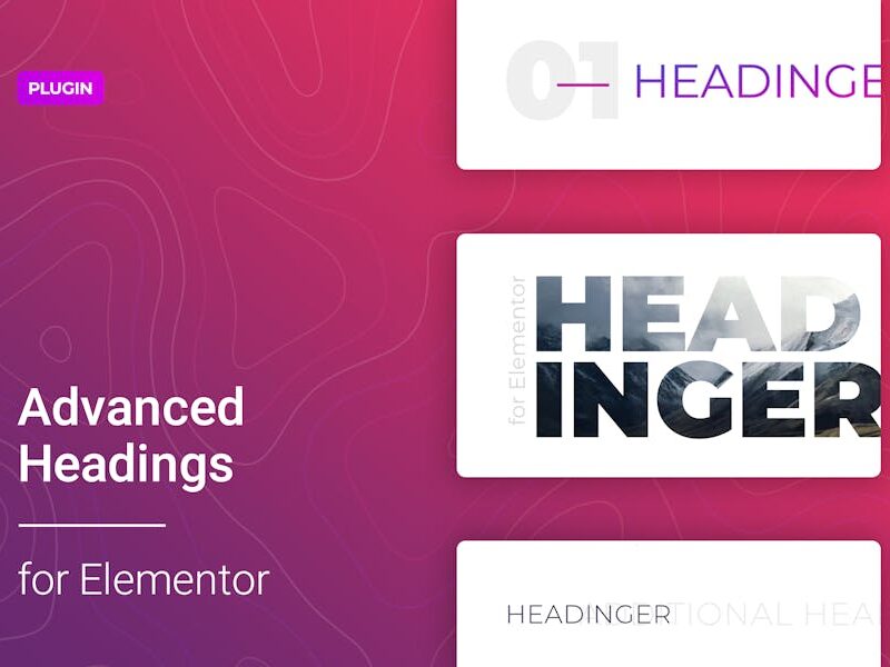 Customizable heading for Elementor