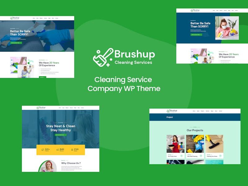 Brushup - Cleaning Service Company WordPress