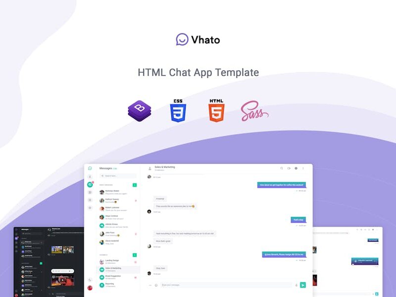 Vhato - Chat & Messaging HTML5 Template