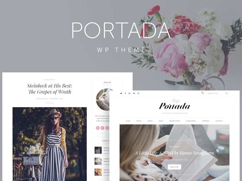Portada - Elegant Blog Blogging WordPress Theme