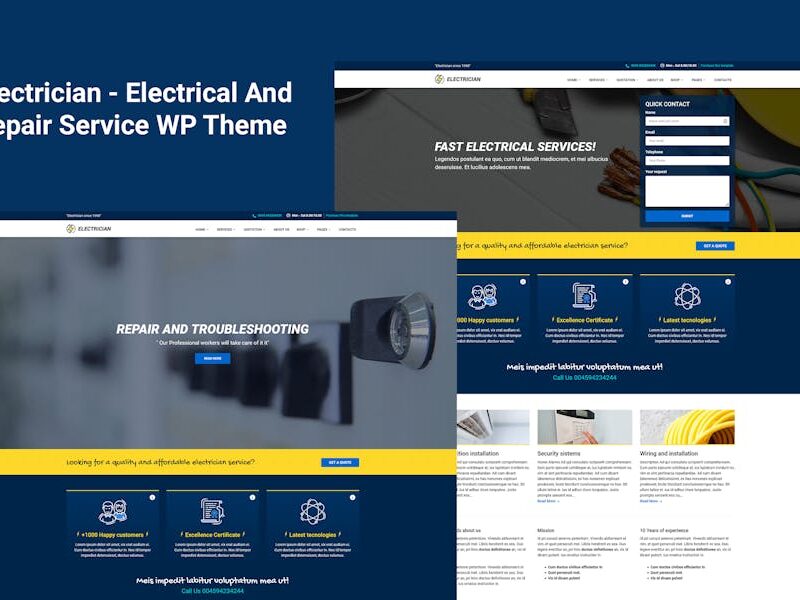Electrician - Electrical Service WordPress