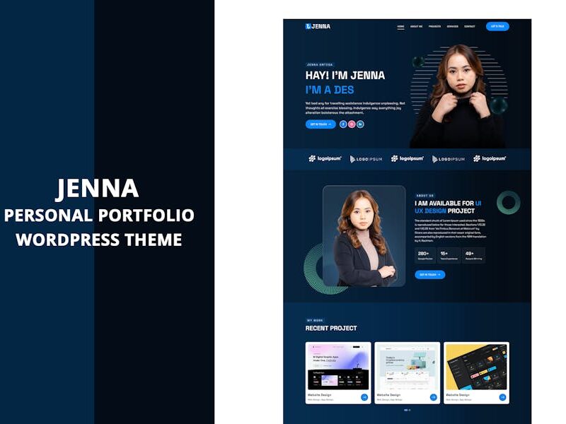 Jenna – Personal Portfolio WordPress Theme