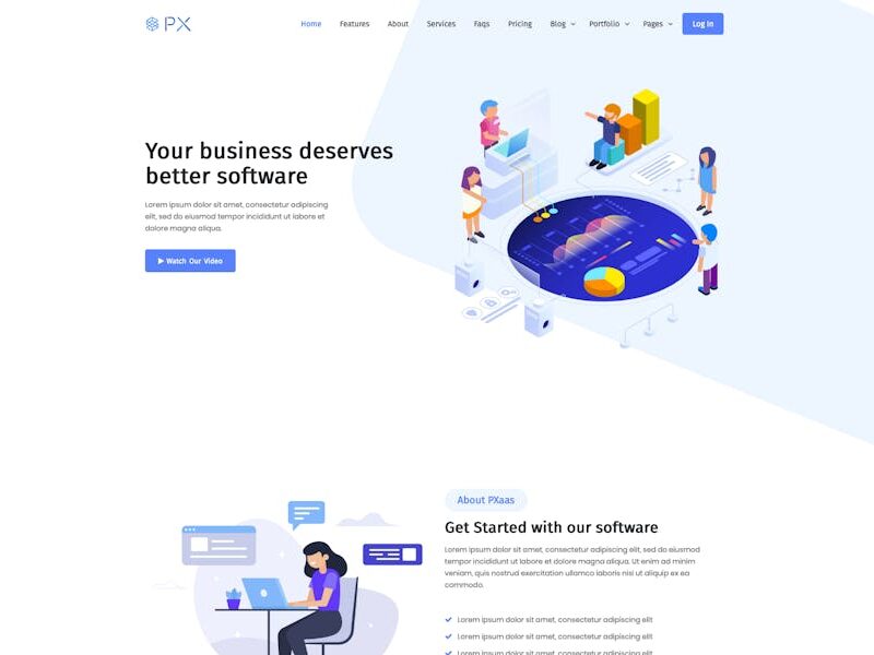 PXaas - App & Software Landing Page Theme