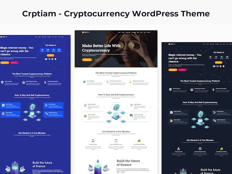 Crptiam - Cryptocurrency WordPress Theme