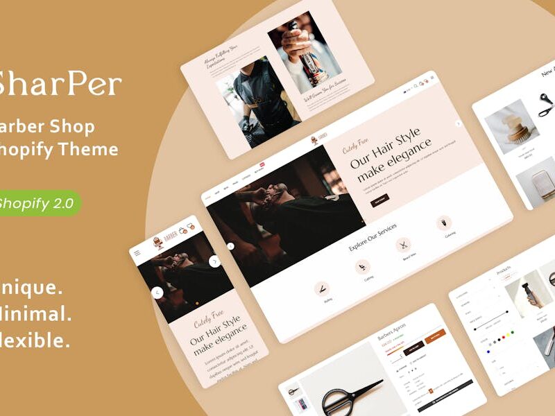 Sharper - Barber Shop Shopify Theme