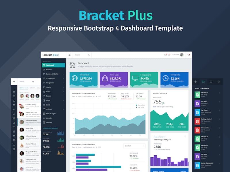 Bracket+ Responsive Bootstrap 4 Dashboard Template