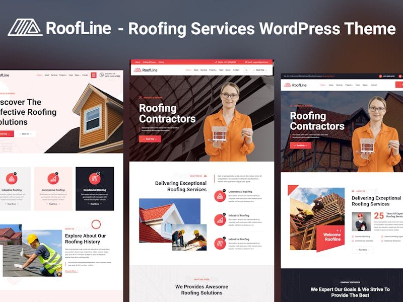 RoofLine - Roofing Services WordPress Theme