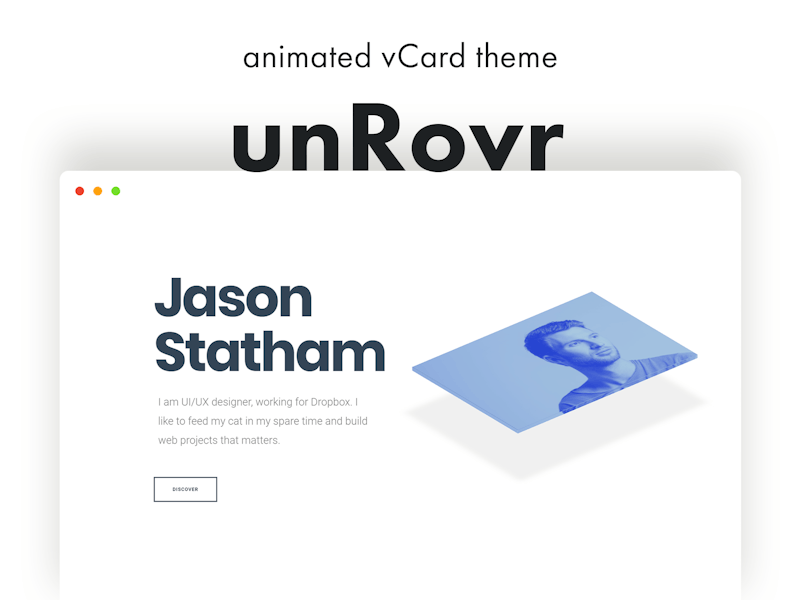 unRovr - Animated vCard & Resume WordPress Theme