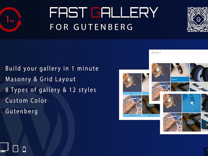 Fast Gallery for Gutenberg - WordPress Plugin