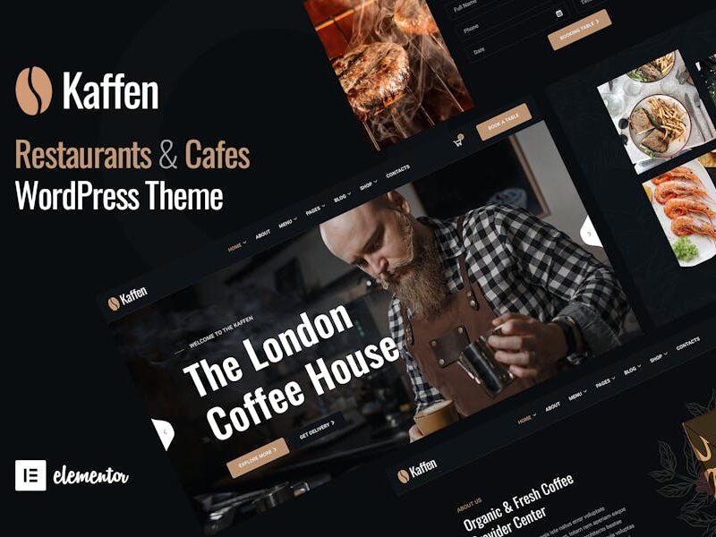 Kaffen - Restaurant & Cafe WordPress Theme