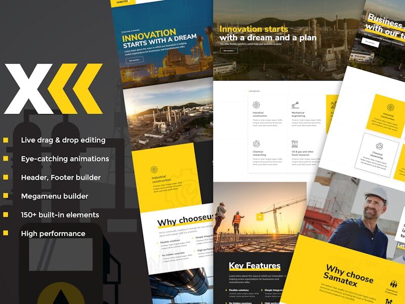 Samatex - Industrial WordPress Theme + Woocommerce