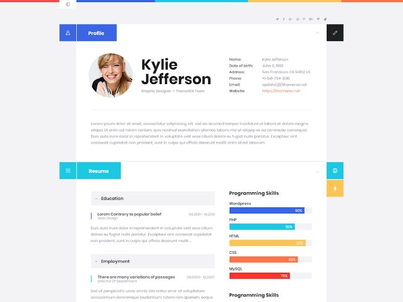 ShiftCV - Blog  Resume  Portfolio  WordPress