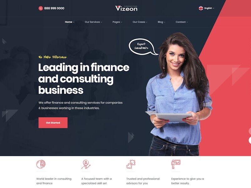Vizeon - Business Consulting WordPress Themes