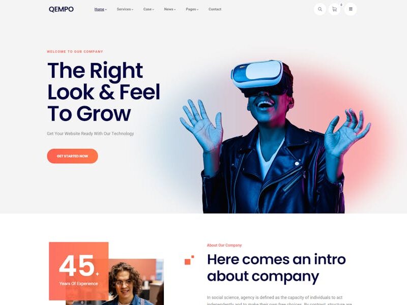 Qempo - Digital Agency Services WordPress Theme