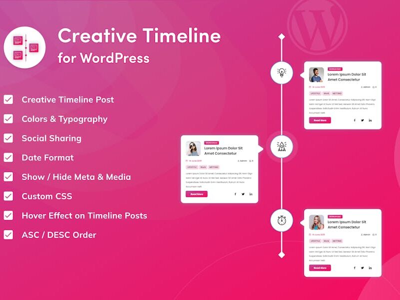 Creative Timeline for WordPress