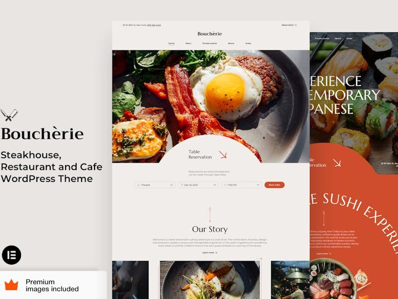 Boucherie - Restaurant and Cafe Elementor Pro