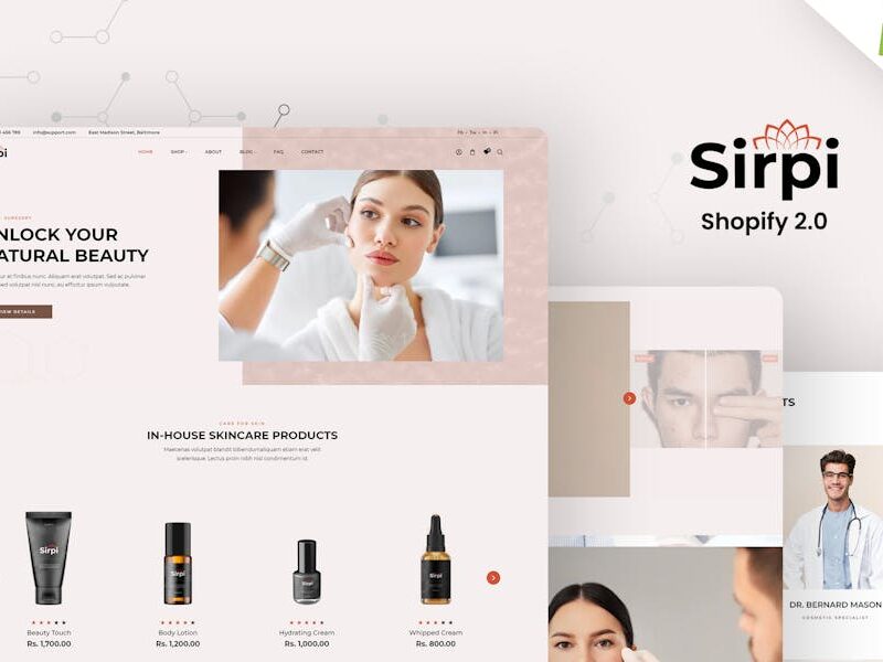Sirpi - Medical Cosmetics Store Shopify Theme