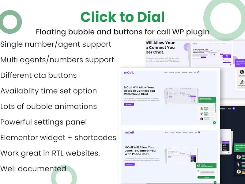 Click to dial - Direct call from website WordPress