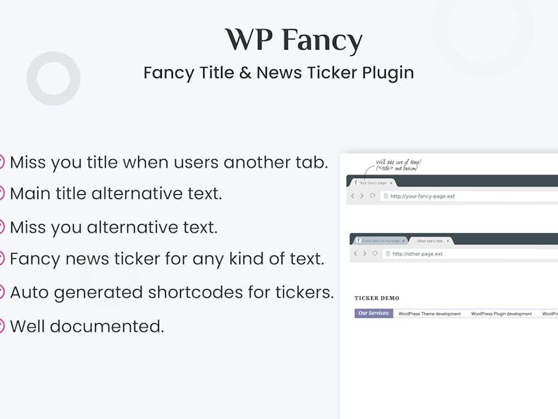 Fancy Title and News Ticker WordPress Plugin