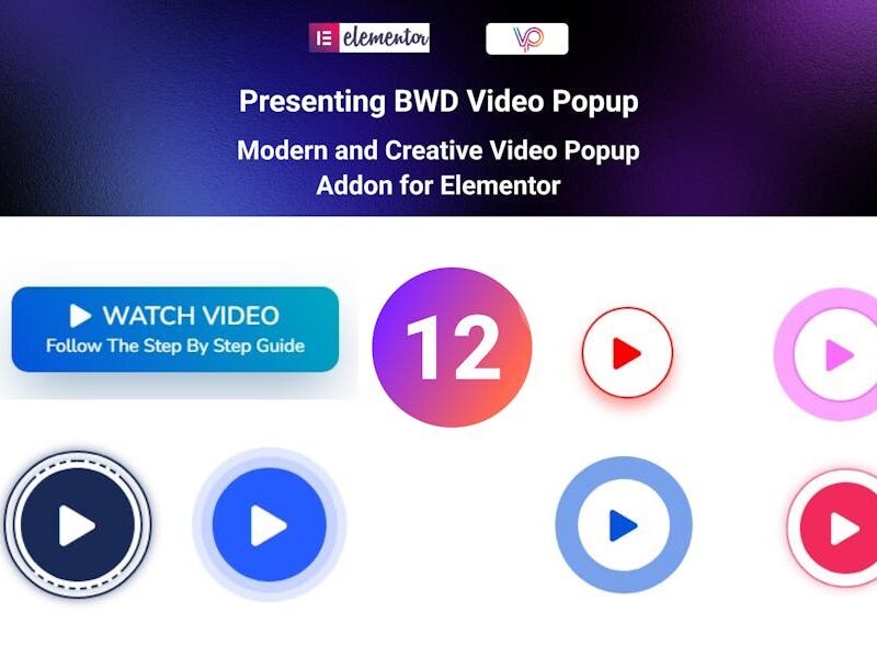 Video Popup addon for elementor