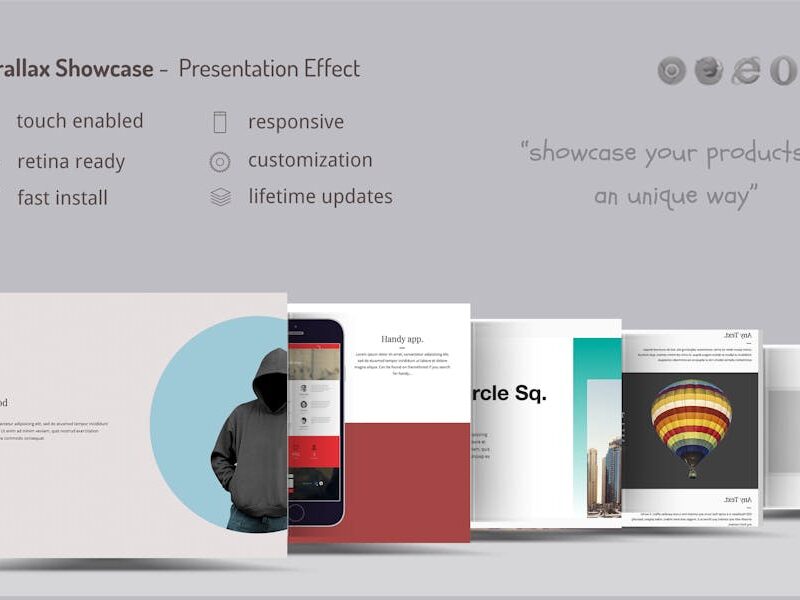 Parallax Showcase Effects - Present your products