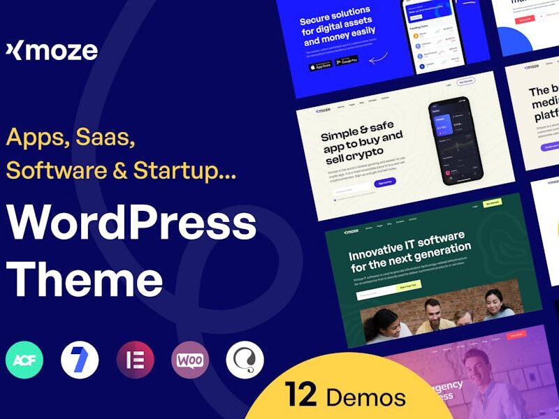 Xmoze - Saas Software Startup WordPress