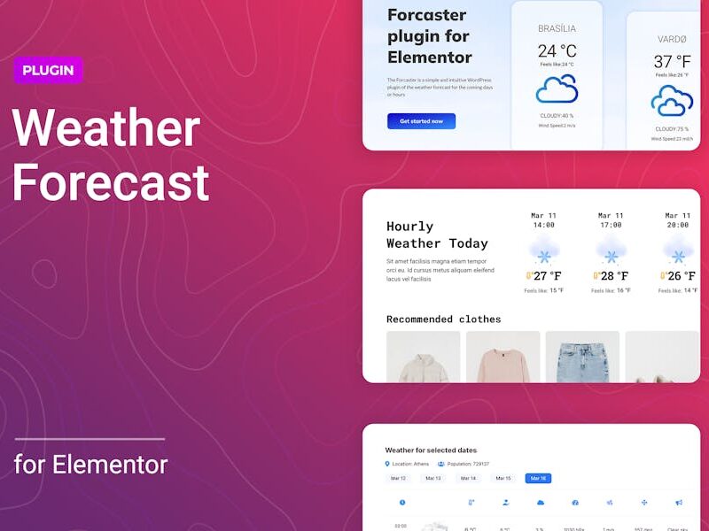 Weather Forecast for Elementor