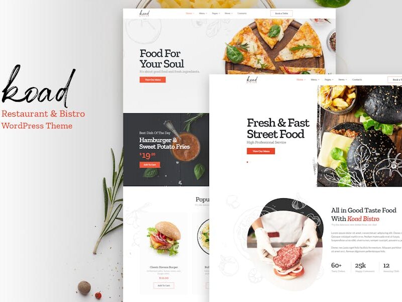 Koad - Restaurant & Bistro WordPress Theme