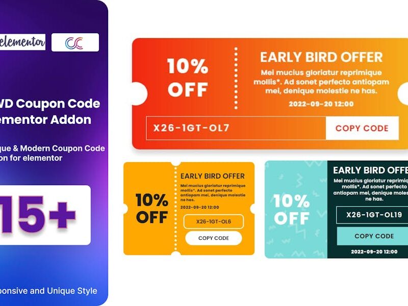 Coupon Code WordPress Plugin for Elementor