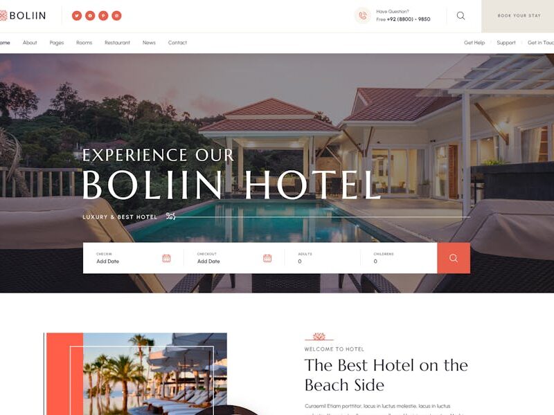 Boliin - Resort & Hotel Booking WordPress Theme