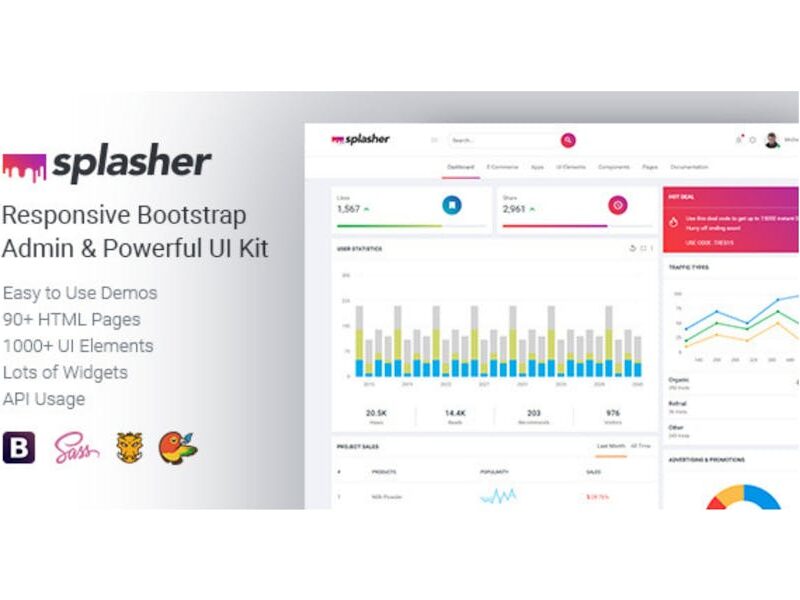 Splasher - Responsive Bootstrap Admin