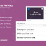 Jeg Font Preview – WooCommerce Extension Plugin