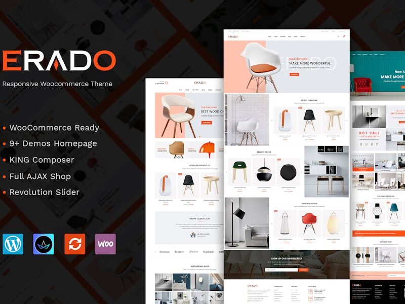 Erado - unique design WordPress theme