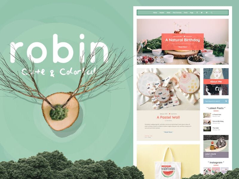 Robin - Cute & Colorful Blog Theme