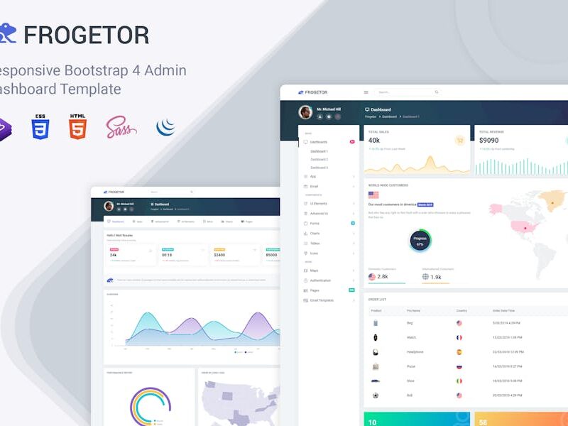 Admin - Admin Dashboard Template Frogetor