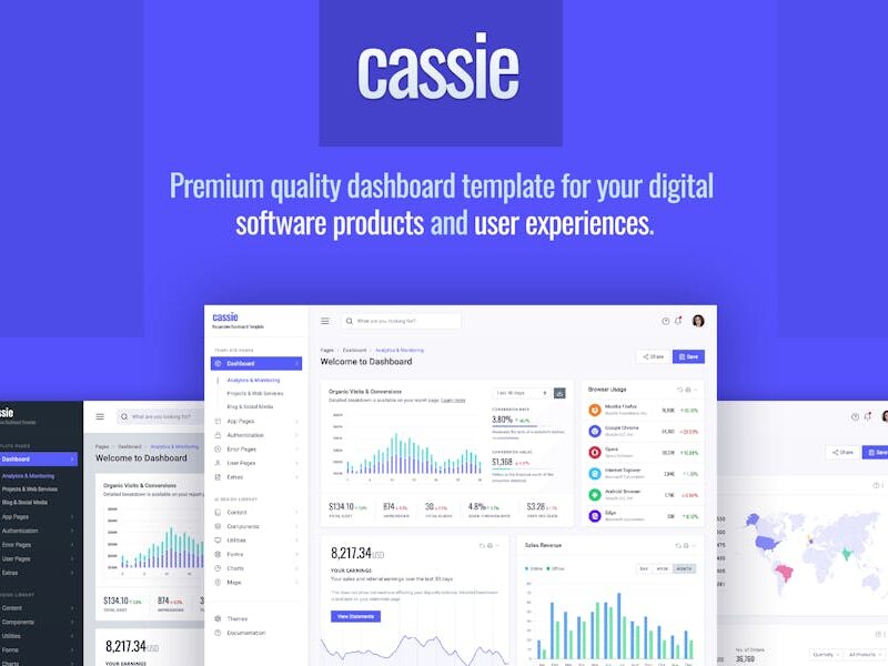 Cassie Responsive Bootstrap 4 Dashboard Template