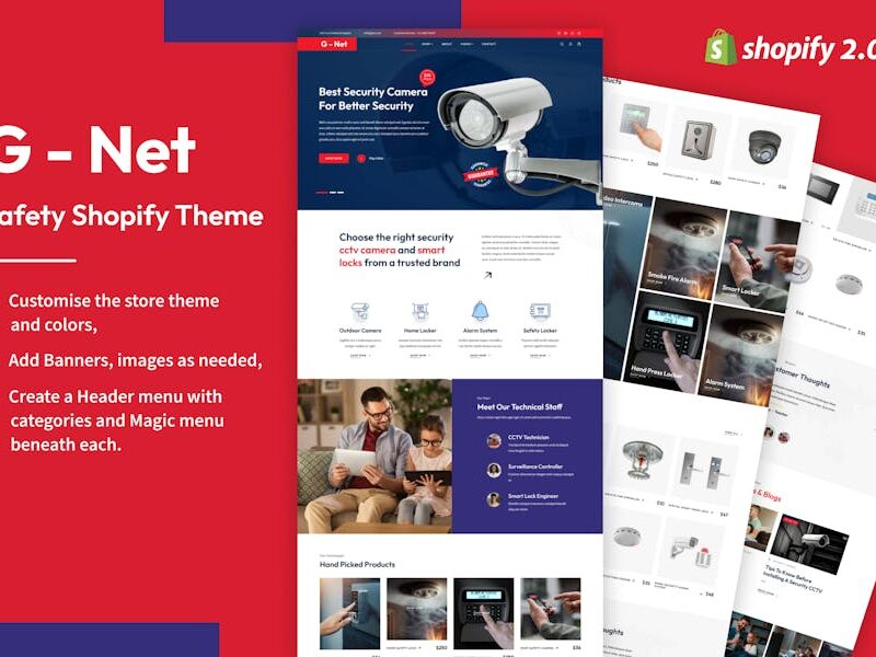 Gnet - CCTV, Home Automation Store Shopify Theme